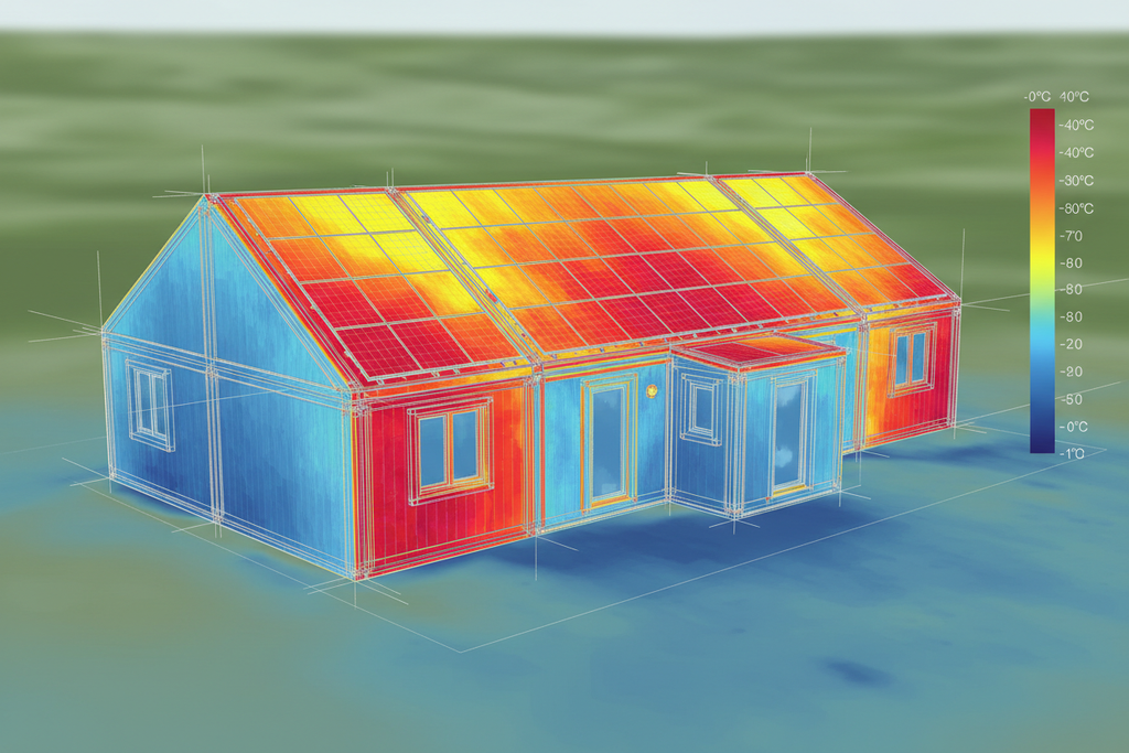 Modular home energy heatmap render
