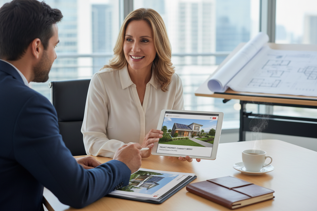 Homeowner reviewing personalized PDF report