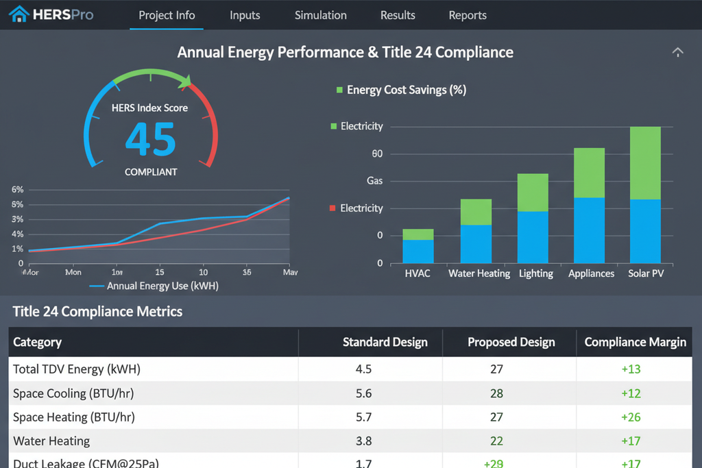 HERS modeling results dashboard